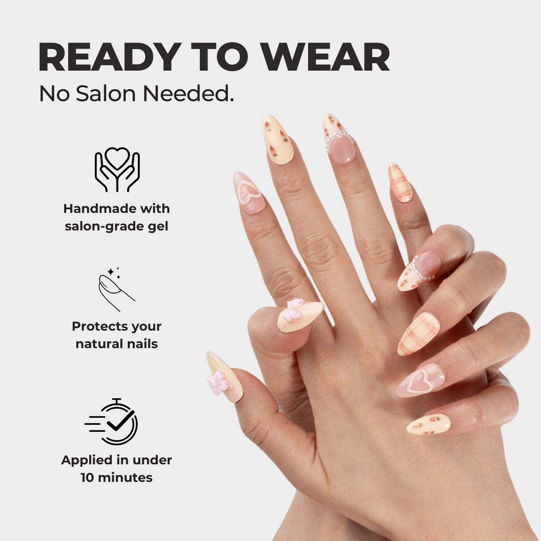 PINK RIBBON HEARTS - nailevated