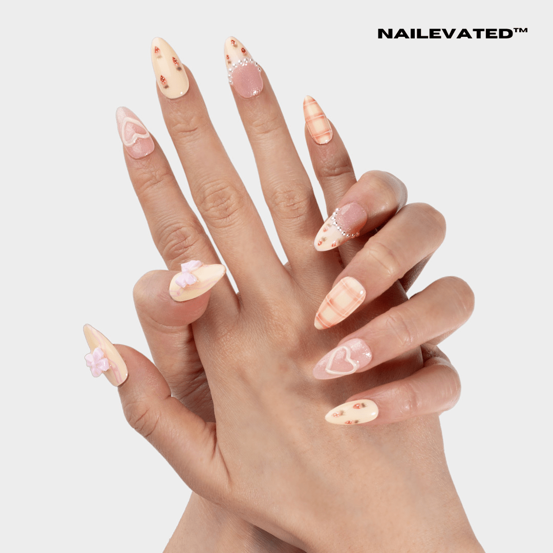 PINK RIBBON HEARTS - nailevated